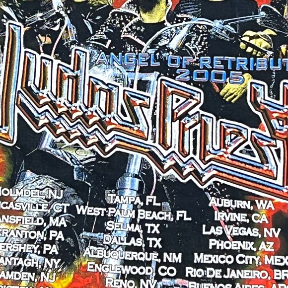 Judas Priest Angel of Retribution 2006 Heavy Metal Rock n' Roll Tshirt - Picture 6 of 6